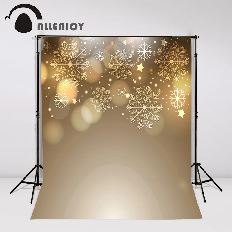 Фон для фотосъемки Allenjoy Виниловый фон снежинка Рождественские звезды размытый