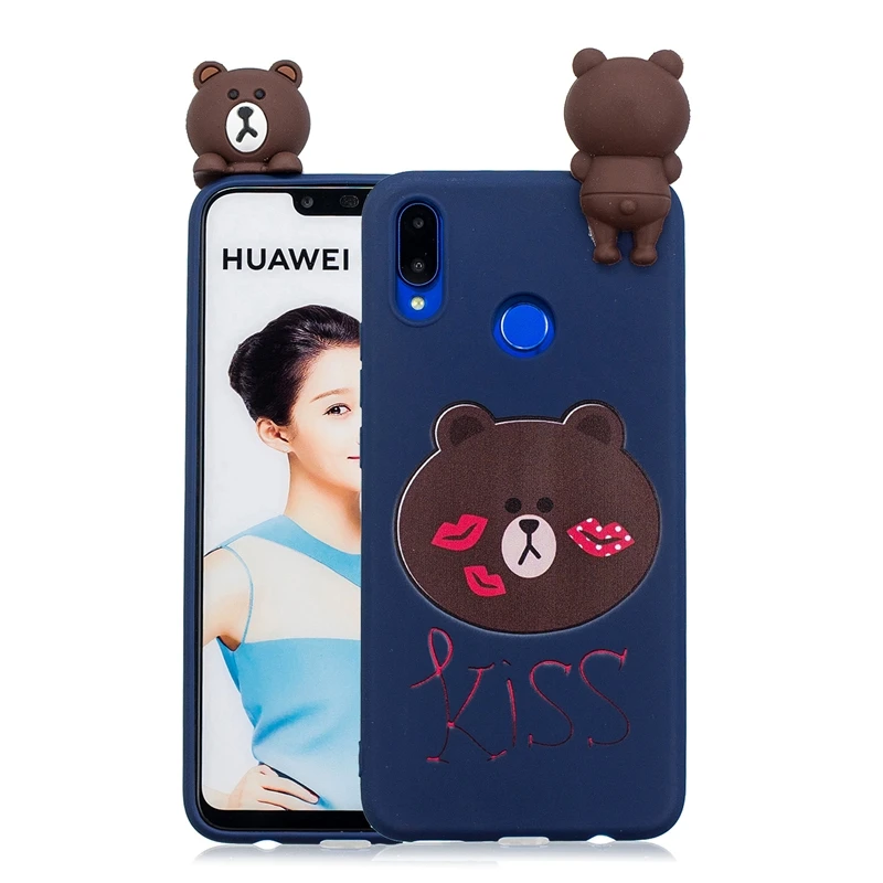 ETUI huawei P Smart дело чести 10 Lite Чехлы Симпатичные 3D панда Единорог собачий силиконовый чехол на huawei P Smart чехол для телефона - Цвет: 10