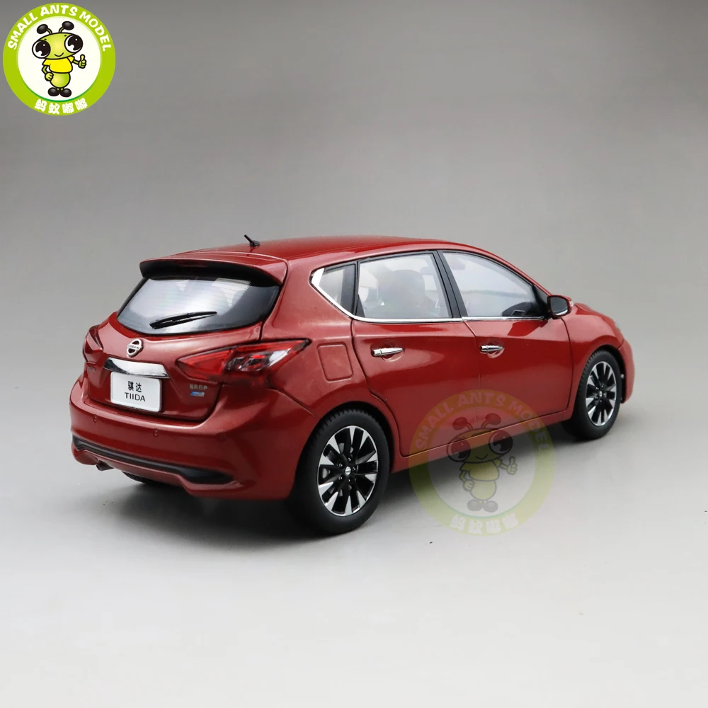 1/18 Nissan TIIDA литая под давлением Металлическая Модель автомобиля игрушки дети мальчик девочка подарок коллекция хобби красный