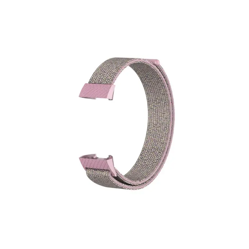 pink Мода замена спорт нейлон петля наручные часы ремешок для Fitbit заряд 3 браслет - Цвет ремешка: pink