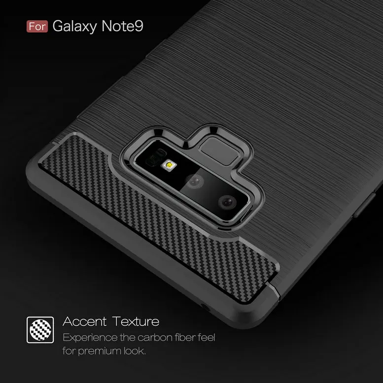 Для samsung Galaxy Note 9 чехол противоударный углерода Мягкий силиконовый для 8 Note8