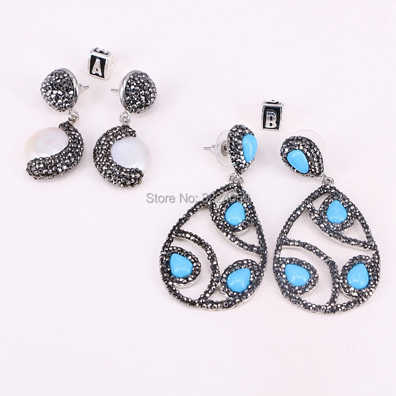 Женские серьги подвески с натуральным жемчугом 3 пары|dangling earrings for women|dangle drop