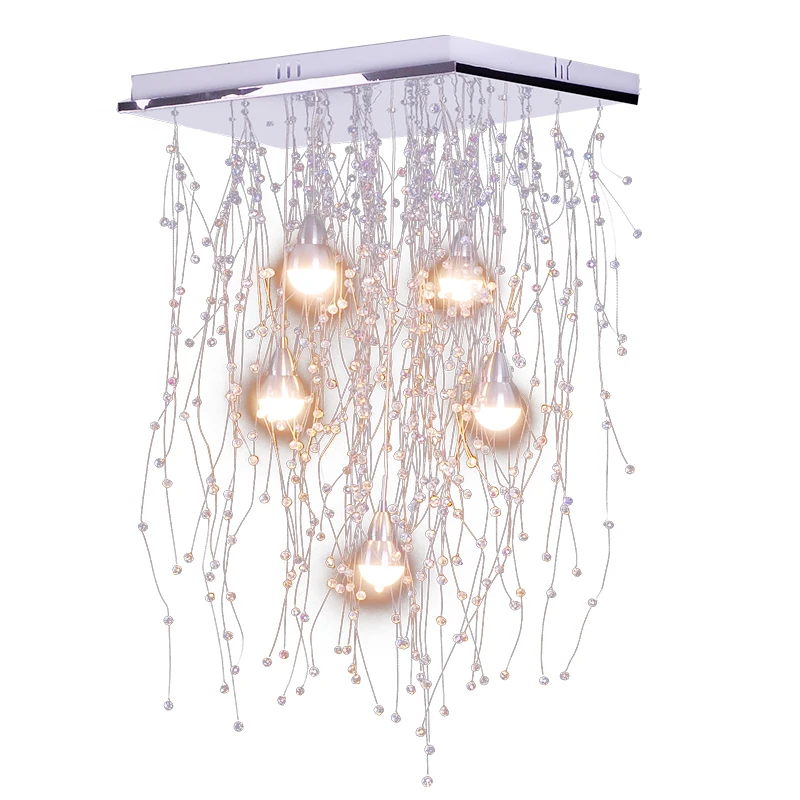 

residential lighting LED ceiling light bar crystal ceiling lamp warm entrance restaurant living room ceiling lamp ZA929550