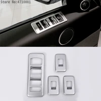 abs chrome car window lift switch button frame cover trim for land rover range rover sport 2014 2017 auto accessories