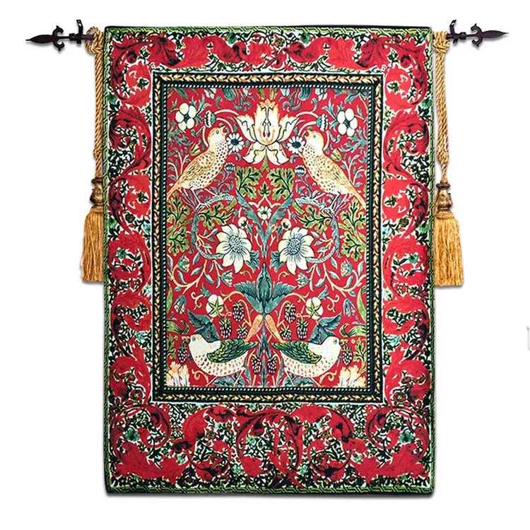 only tapestry 58*88 см Уильям Моррис работает молочница птицы стены гобелен настенный Бельгии Книги по искусству марокканском стиле гобелен ткани гобелены tapiz - Цвет: only tapestry