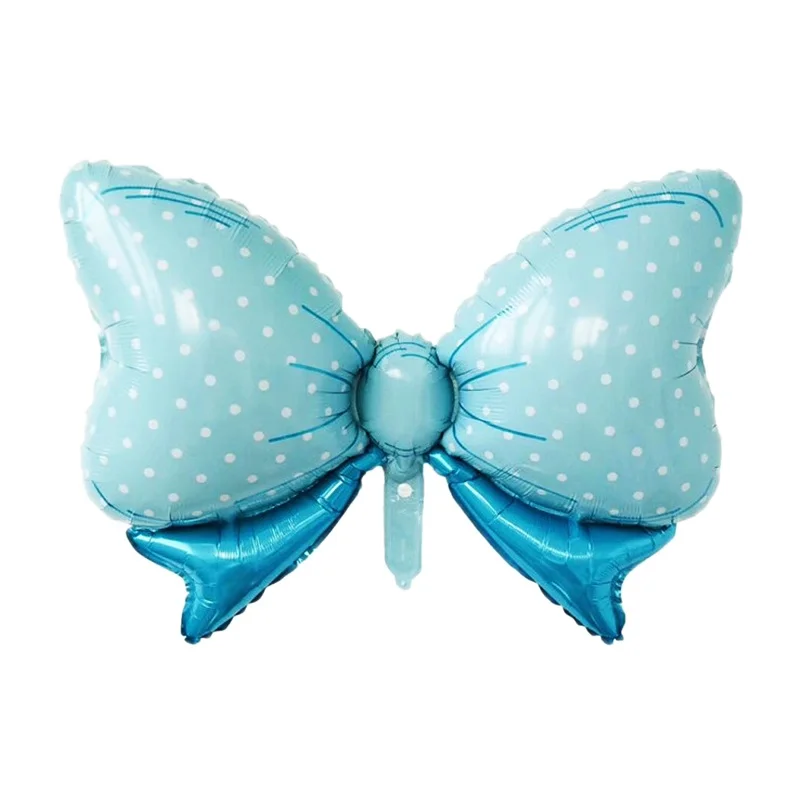 Blue bow 1 шт. бант Hello Baby Shower вечерние большие фольги воздушный шар на день рождения, детский душ Новорожденные вечерние украшения - Цвет: Blue bow