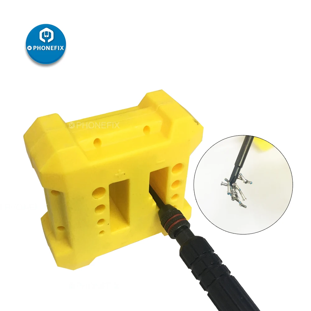 

Yellow Magnetizer Demagnetizer Screwdriver Magnetic Degaussing Pick Up Hand Tool magnetize or demagnetize the screw-driver tips