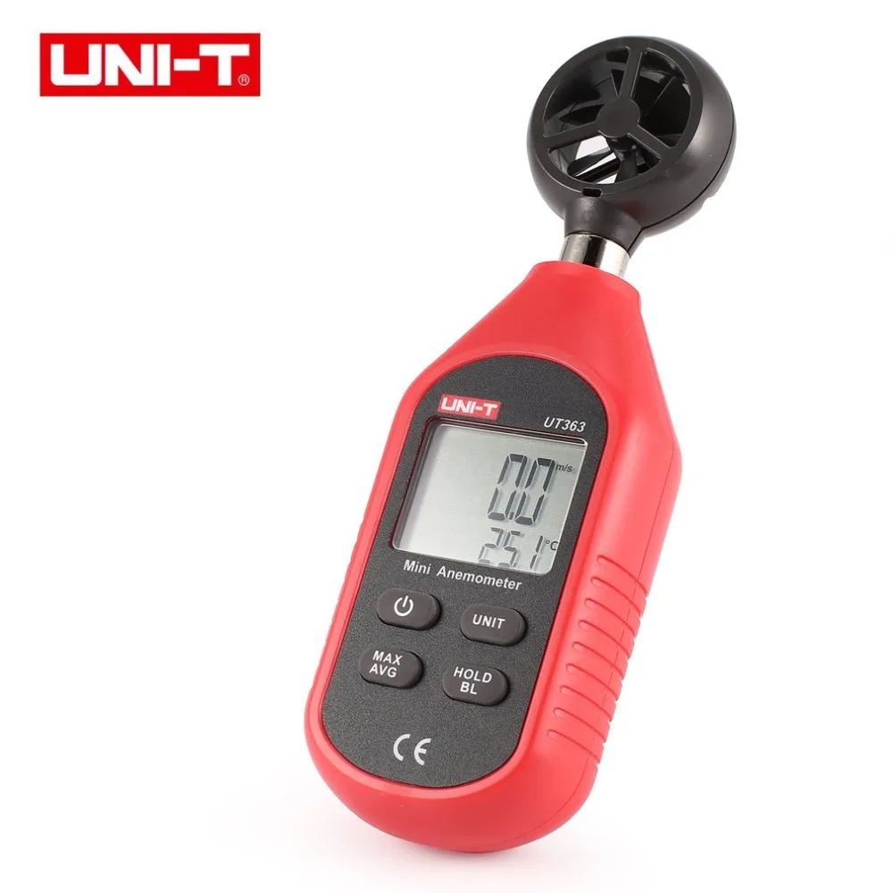 UNI-T UT363 Мини цифровой ЖК-дисплей Анемометр Термометр Ручной Карманный размер