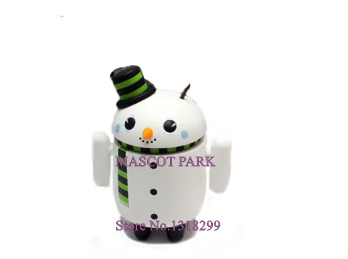 

CUSTOM Cute Android Snowman Mascot Costume Adult Professional Advertising Robot Android Mascotte Fancy Dress Kits for Chirstmas