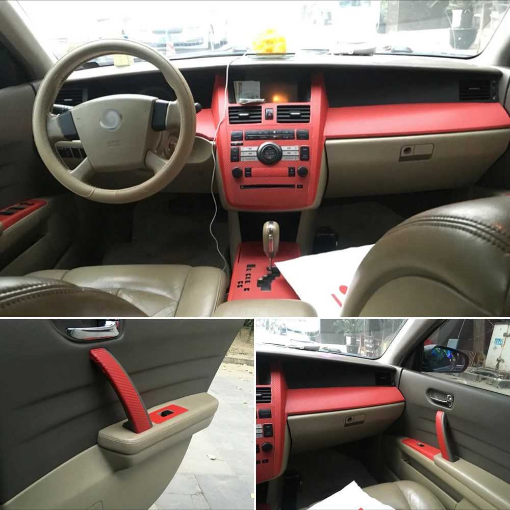 Для Nissan Teana J31 2003-2007 внутренняя Центральная панель управления дверная ручка 5D наклейки из углеродного волокна наклейки аксессуары для автомобиля
