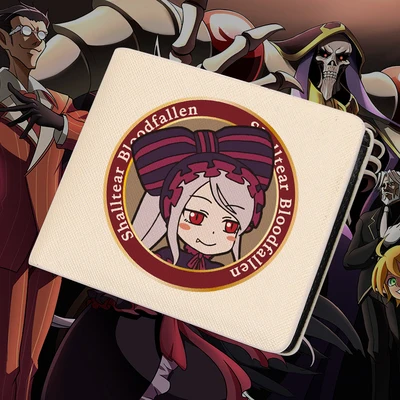 19 Бумажник Overlord короткий стиль albedo ПУ кожа мультфильм аниме студентов Держатели - Цвет: 19