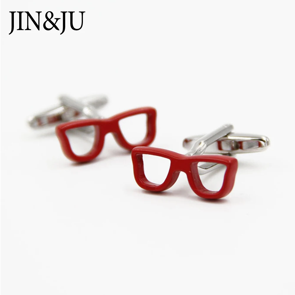 JIN & JU мужские ювелирные изделия Модные очки для глаз медные запонки Бизнес