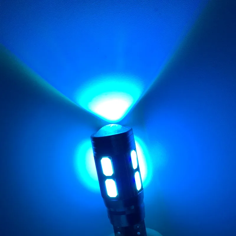 2X T10 белый авто светодиодный T10 Canbus 194 W5W 10SMD 5630 Светодиодный светильник лампа без ошибок светодиодный светильник парковка светодиодный автомобильный боковой светильник стайлинга автомобилей - Испускаемый цвет: Синий