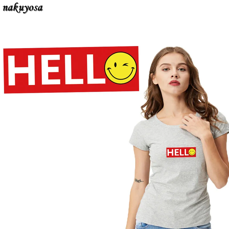 Hello smile styles глажка на тепловом прессе переносная Бытовая железная буква наклейки