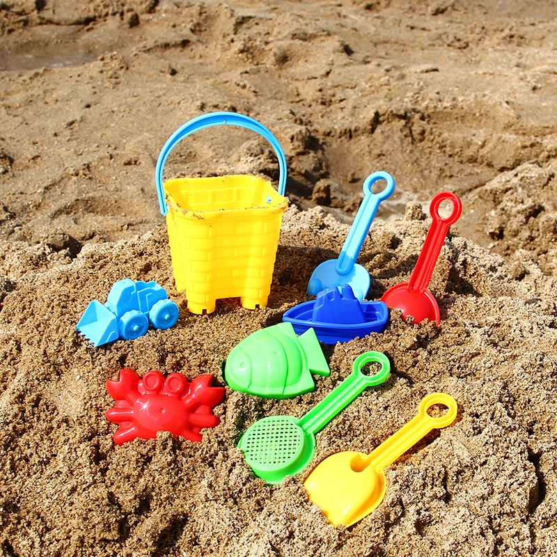 Песок Sandbeach детские игрушки пляжа замок ведро лопату грабли воды инструменты