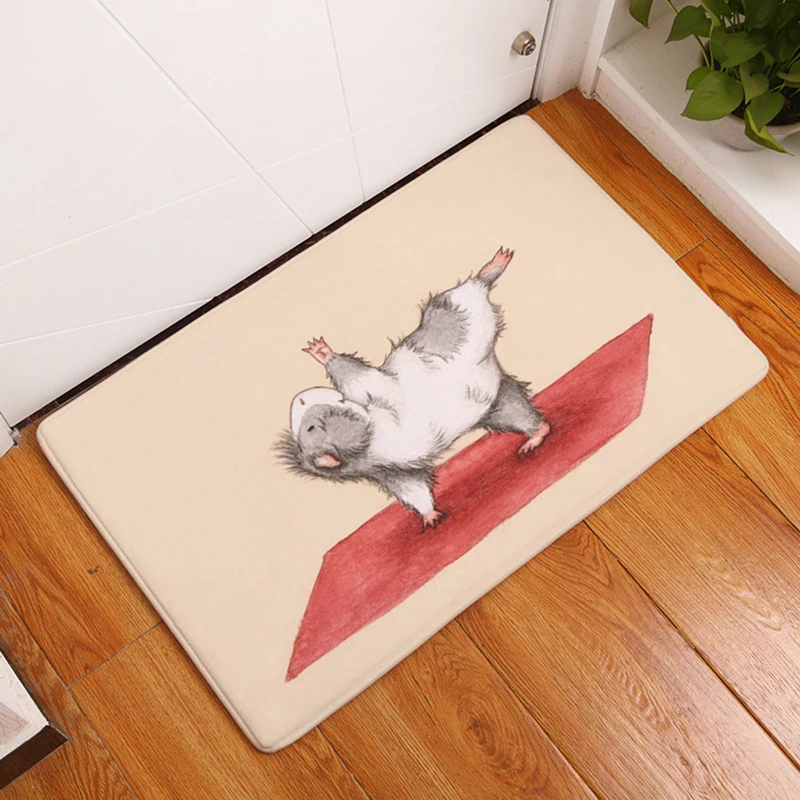 Современный коврик для ванной HomeMiYN с мультяшными животными 14 цветов комнаты