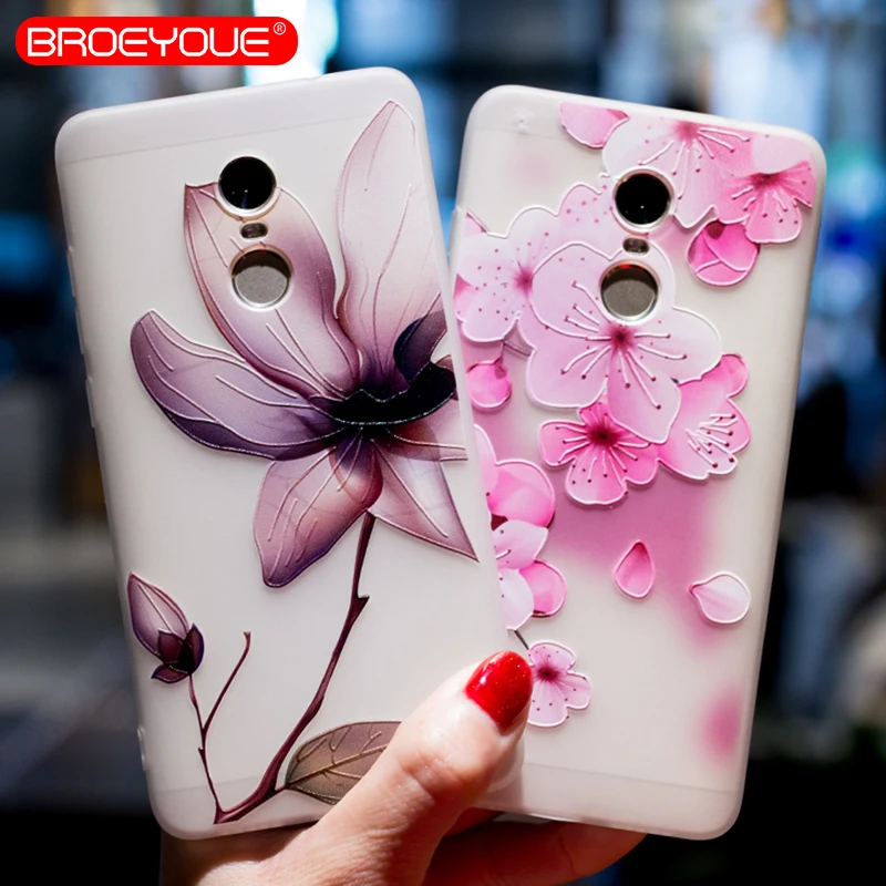BROEYOUE Case For Xiaomi Redmi 4A 4X Note 4 5A Mi A1 5X Relief Silicone iPhone 5 5S SE 6 6S 7 8 Plus X Cases Cover |