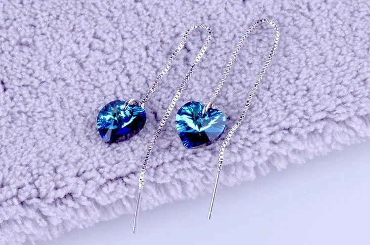 Женские длинные серьги гвоздики из серебра 925 пробы|jewelry 8|jewelry jewishday good |