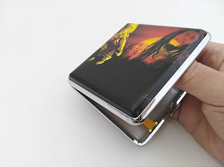 1 шт. портсигар Bob Marley кожа и металлический портсигар держатель 20 шт. контейнер для хранения табака