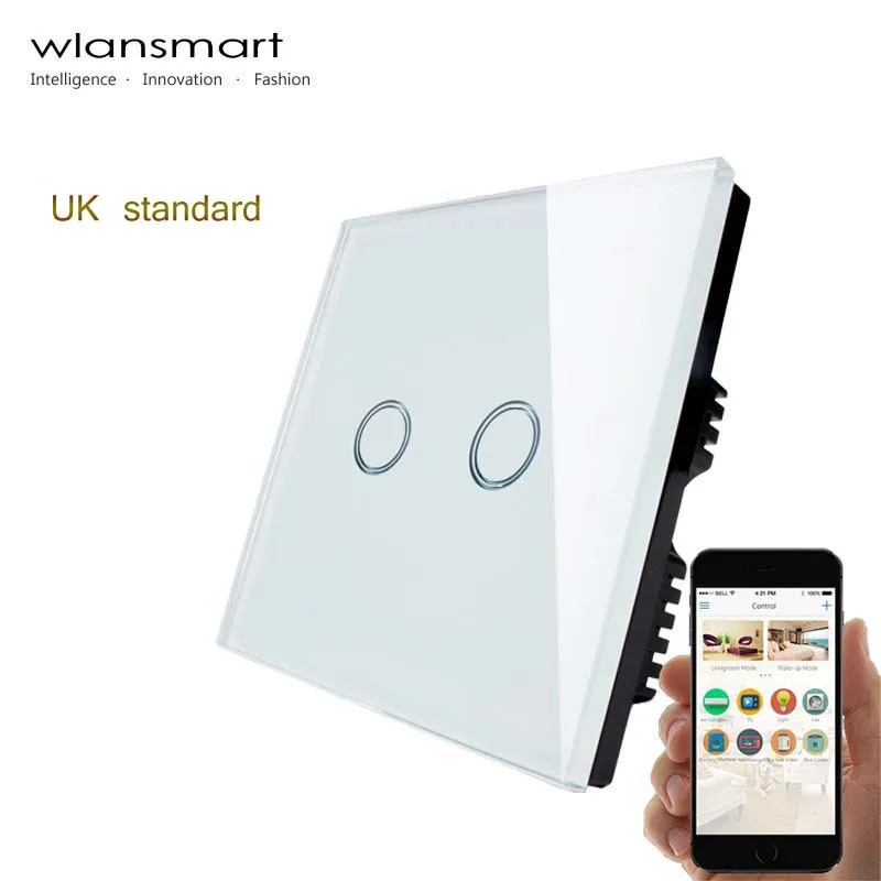 Wlansmart дистанционный настенный 2 переключателя стандарт Великобритании