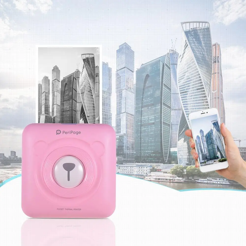 PeriPage мини карманный беспроводной BT термальный принтер фото этикетка Memo Чековая бумага принтер с USB кабелем поддержка телефона Windows