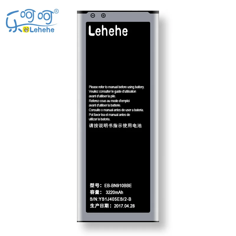 

LEHEHE Battery For Samsung GALAXY NOTE4 N910a N910u N910F 3220mAh EB-BN910BBE No NFC Cell Phone Replacement Gifts