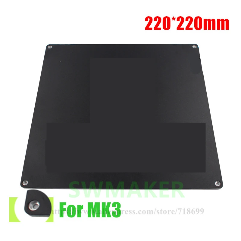 5 шт. 220x220 мм черная квадратная нагревательная пластина для Reprap Wanhao i3 MK3 3D