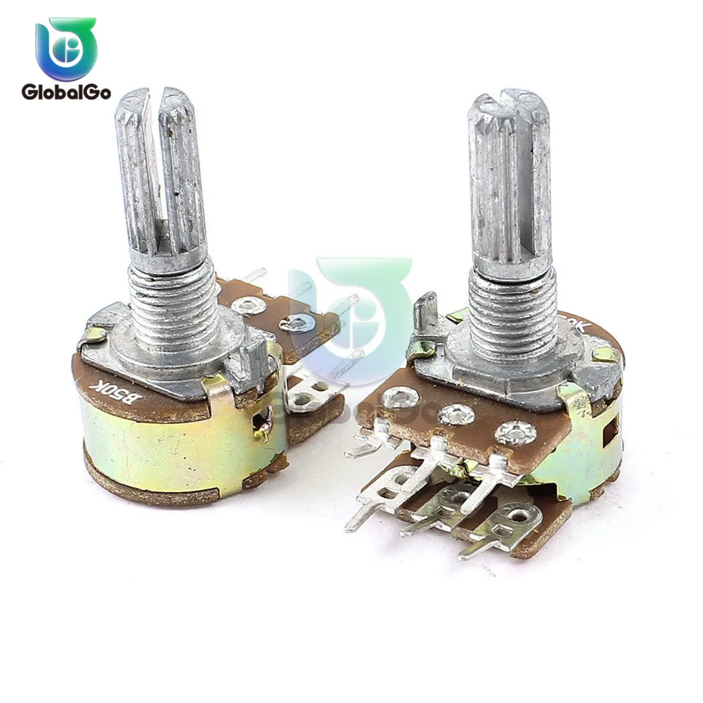

5pcs/Lot WH148 B50K 3Pin 15mm Rotary Potentiometer 50K Adjust Volume Switch Potentiometer For Story Machine Household Appliances