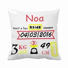 Накладка на подушку для дня рождения ребенка девочки на заказ, розовая и Желтая подушка, чехол, декоративный подарок для детской комнаты