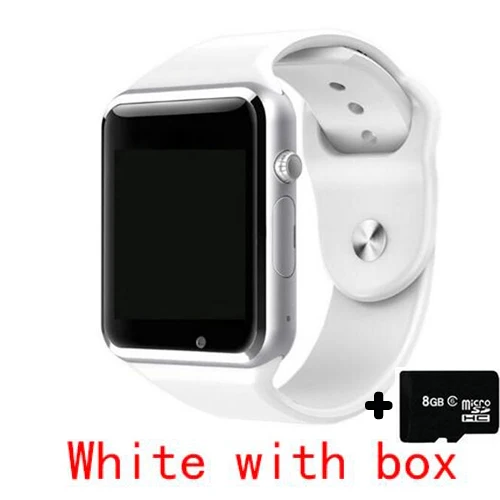 white 8G storage car LUOKA A1 Смарт часы с Шагомер камера сим-карта вызова Smartwatch для Xiaomi Huawei HTC Android телефон лучше, чем Y1 DZ09 - Цвет: white 8G storage car
