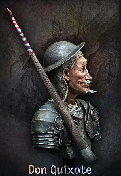 Неокрашенный комплект 1/ 10 Don Quijote de la Mancha фигурка бюста историческая набор из
