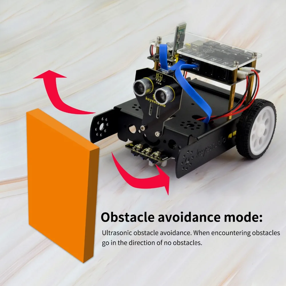 Keyestudio KEYBOT программируемый Обучающий робот автомобильный комплект+ Руководство пользователя для Arduino графическое Программирование