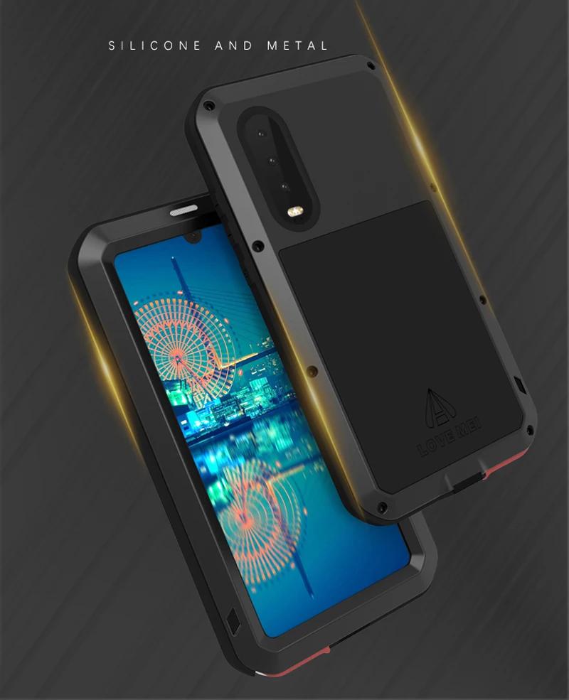 Металлический бронированный противоударный чехол для huawei P30 Heavy Duty всего тела защитный чехол huawei P30 Чехол для iPad Pro с Gorrila Стекло крышка