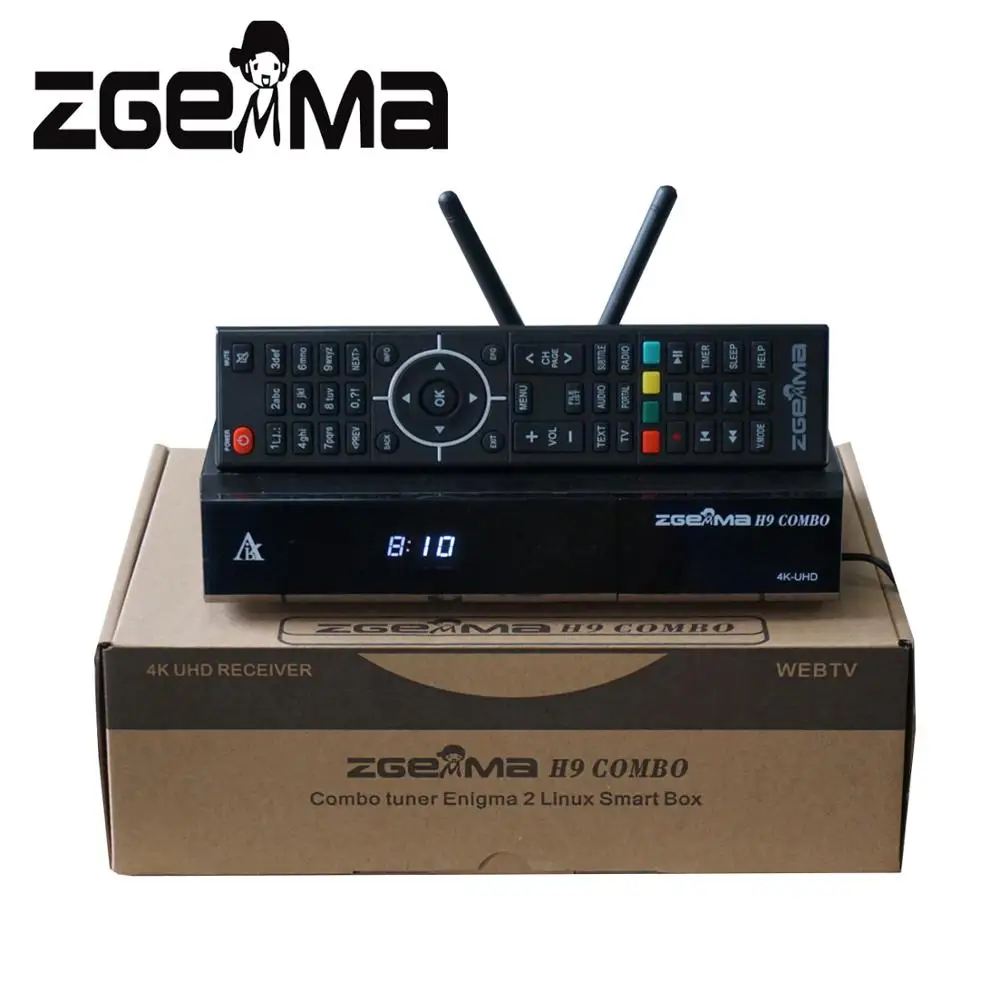 2 шт./лот ZGEMMA H9 Combo с CI + DVB-S2X DVB-T2/C Dual WIFI ma2 Linux 4K Ultra HD 2160p спутниковый ТВ-приемник |