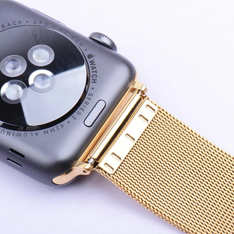 Миланский ремешок для Apple Watch 42 мм 38 40 44 мм металлический браслет из нержавеющей стали сетчатый ремень ремешок для Iwatch Serise 4 3 2 1