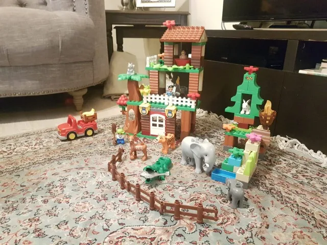 3 комплекта Конструкторы duplo наборы джунглей животных блоки Большой размер DIY enleten кирпичи совместимые Фигурки Игрушки для маленьких детей