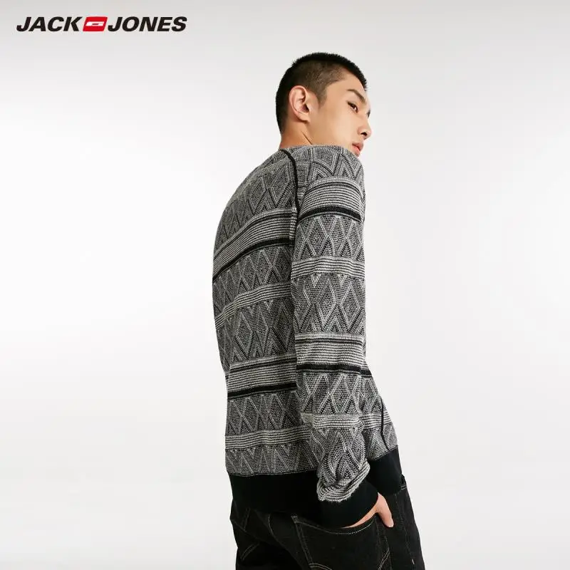 JackJones осенний мужской модный Повседневный свитер с принтом Топ 218324548 | Мужская