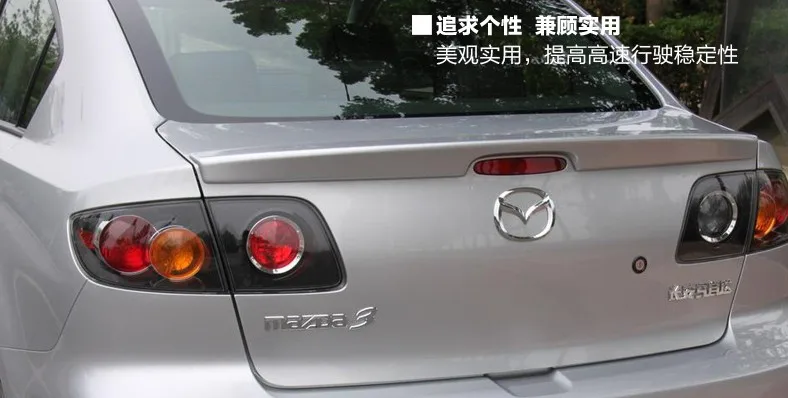 Спойлер для Mazda 3 2003.2004.2005.2006.2007.2008.2009 Высокое качество ABS Авто Задние крыло
