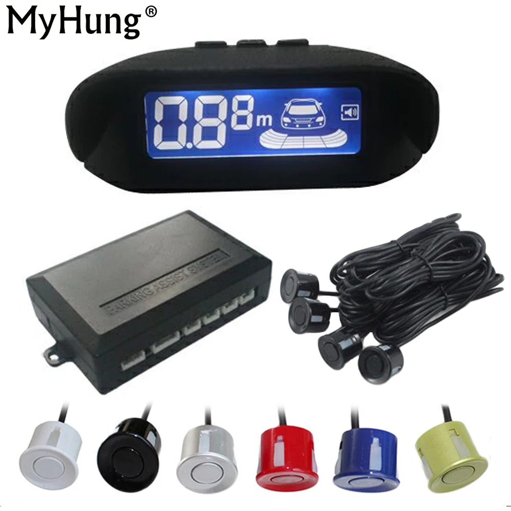 

Myhung LCD Parking Sensors Display Monitor Rearview Car Parking Assistance Backup Radar System 4 sensors Reverse Radar
