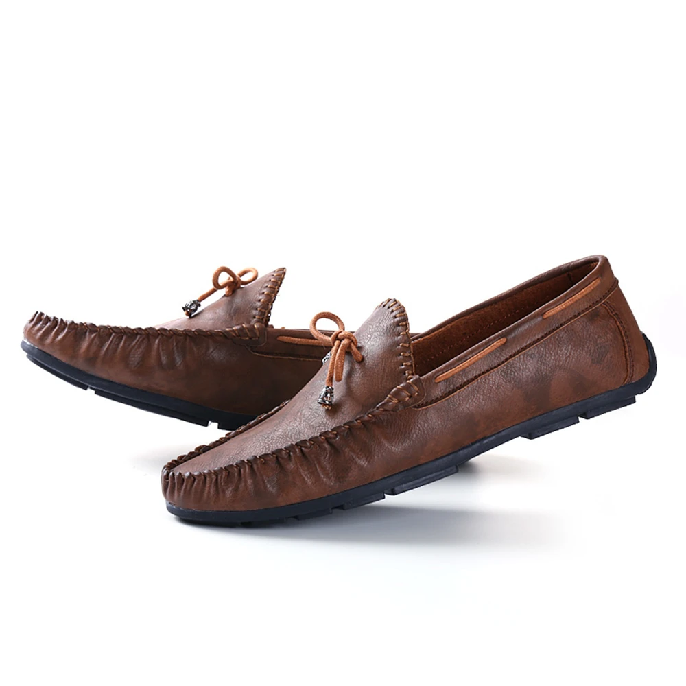 Дизайнерские повседневные туфли без шнуровки для вождения Летние мокасины из