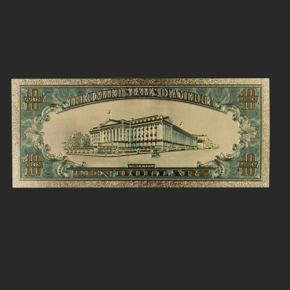 1928 США 10 долларов 999 9 банкнота из золотой фольги с красивой акриловой рамкой для