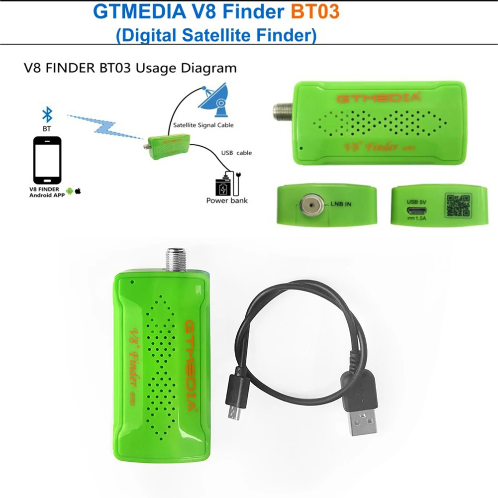 Обновленный спутниковый приемник Android/App цифровой искатель мульти контроль Bluetooth