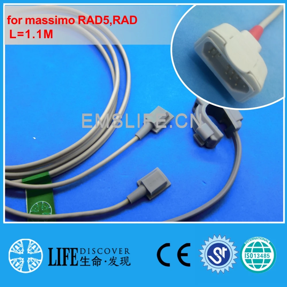

Short cable multifunctional Y style spo2 oxygen sensor for massimo RAD5,RAD8