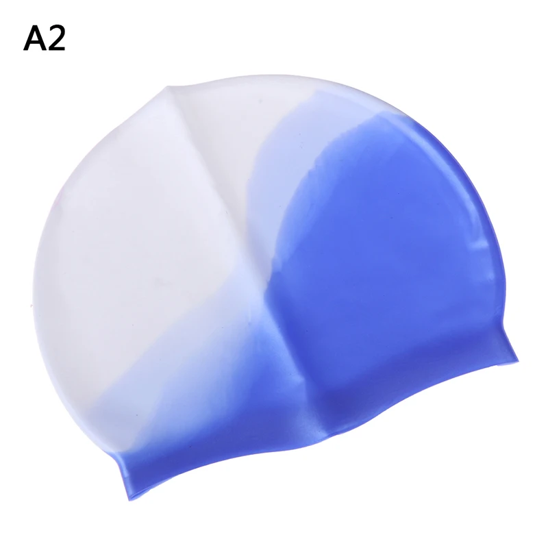 A2 Силиконовая резиновая детская шапочка для плавания для взрослых мужчин и женщин водонепроницаемая шапочка для плаванья аксессуары для плавания - Цвет: A2