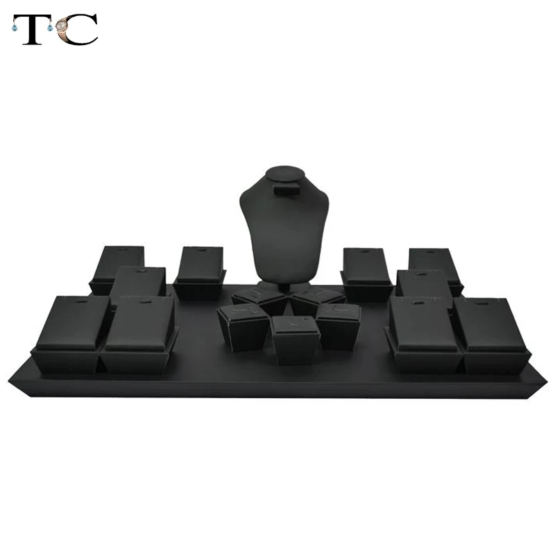 55*36*20 см дисплей Blacke из искусственной кожи для витрины ювелирных изделий Кольцо