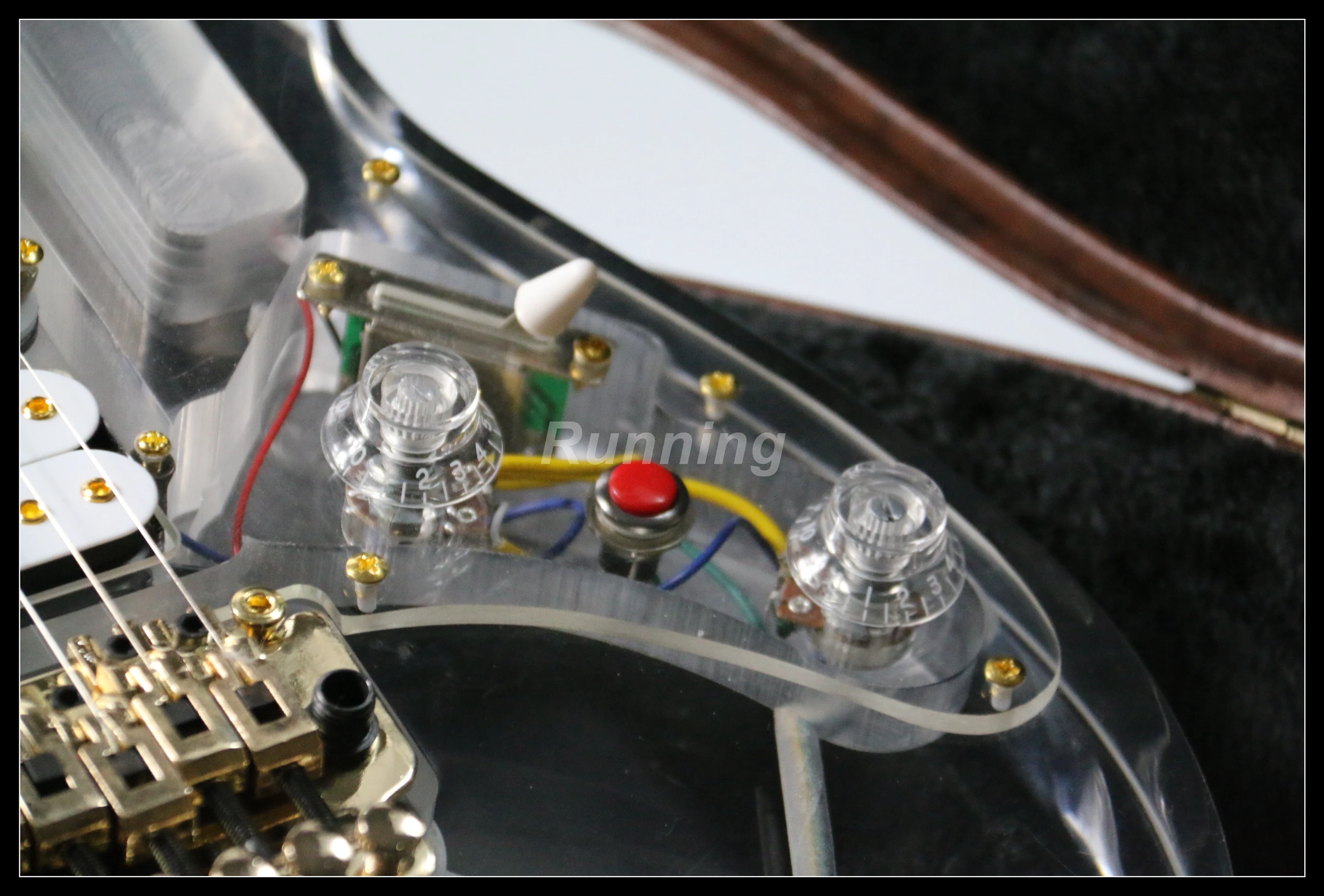 Красочное светодиодное освещение акриловое тело электрическое гитарное ушко