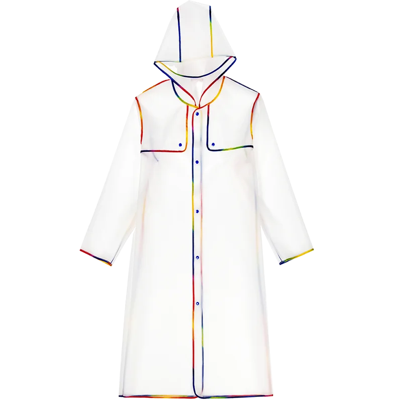 2017 Модный женский длинный непромокаемый плащ EVA плотная непромокаемая одежда