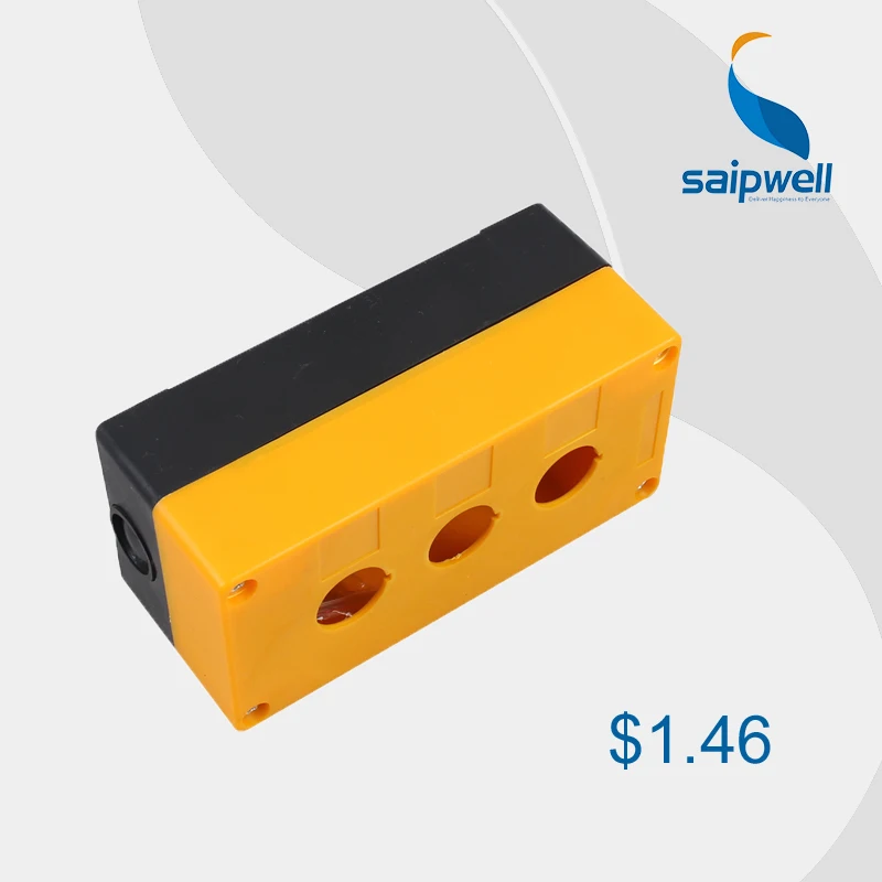 PBX03 Yellow 3 Holes Push Button Control Station Switch Box/Waterproof Box 150*71*64mm | Обустройство дома
