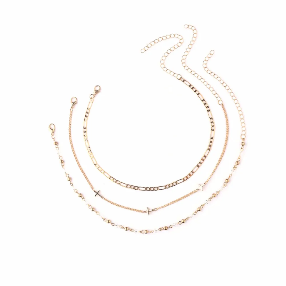 1 шт. многослойная Star Блёстки Цепочки и ожерелья Для женщин Модные украшения