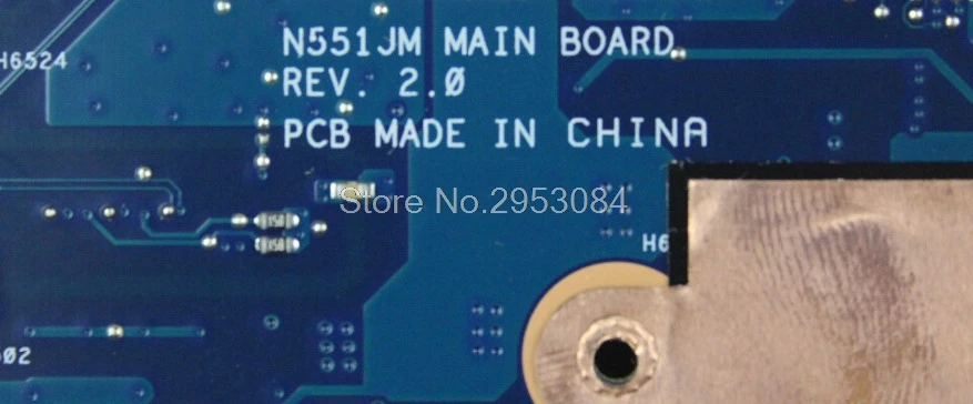 Отправить доска + G551JM материнской GTX950 I7 4750HQ 2 ГБ для For Asus n551jm N551J Материнская плата